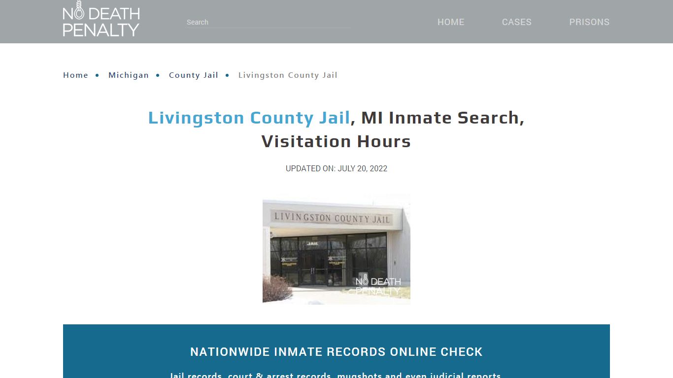 Livingston County Jail, MI Inmate Search, Visitation Hours