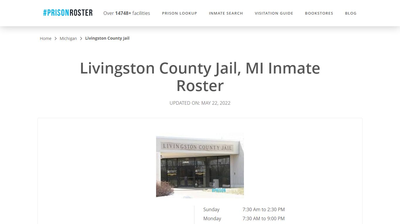 Livingston County Jail, MI Inmate Roster